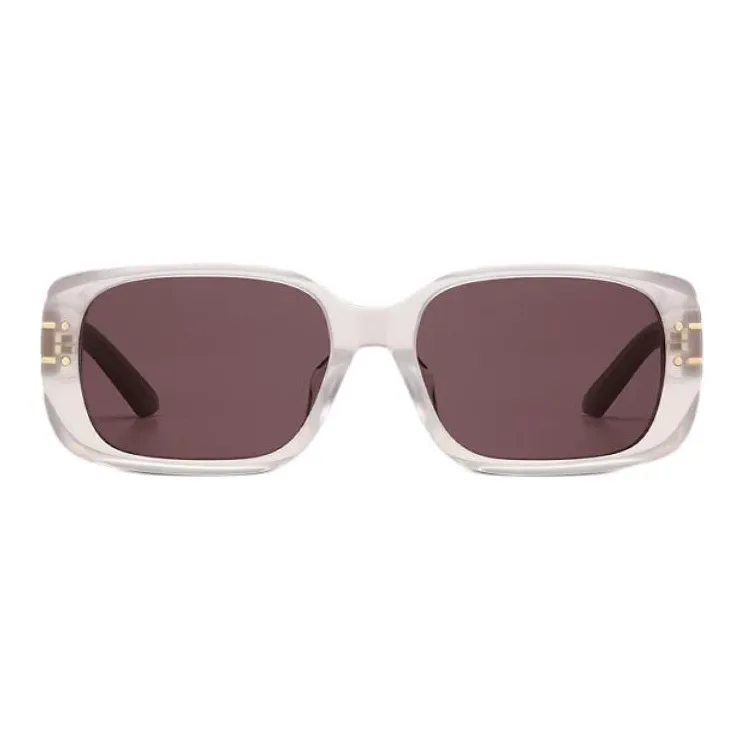 DIOR Acetate Metal Square Sunglasses Women's Mink Gray-1