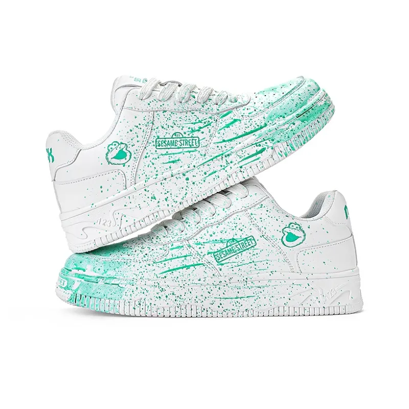 SESAME STREET Thermal Slip Resistant, Abrasion Resistant, Balance Height Increasing Low Top Skateboard Shoes Unisex-22