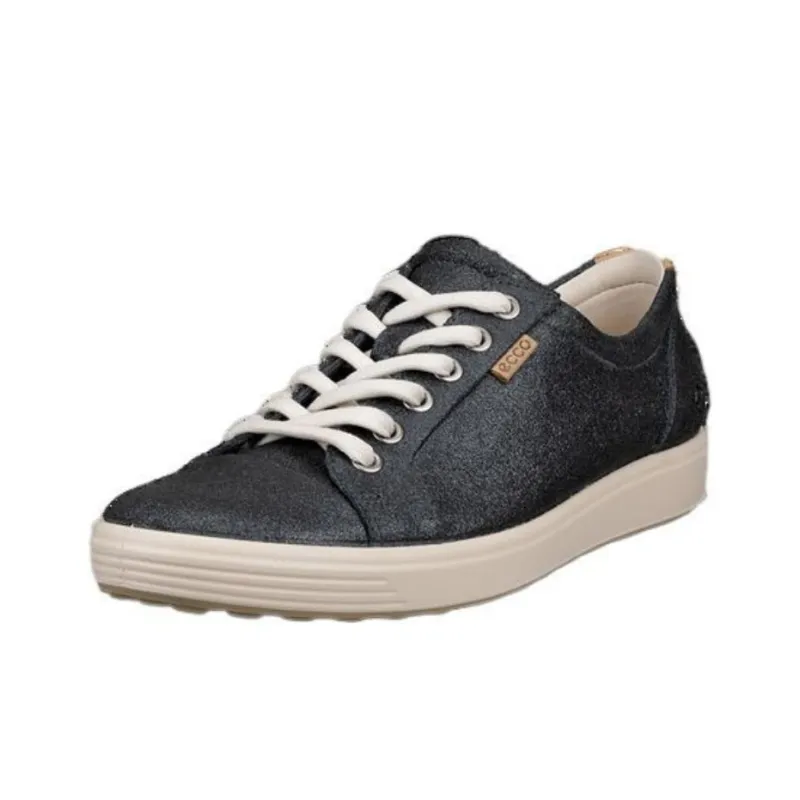 Ecco Low Top Skateboard Shoes Women's Silver-1