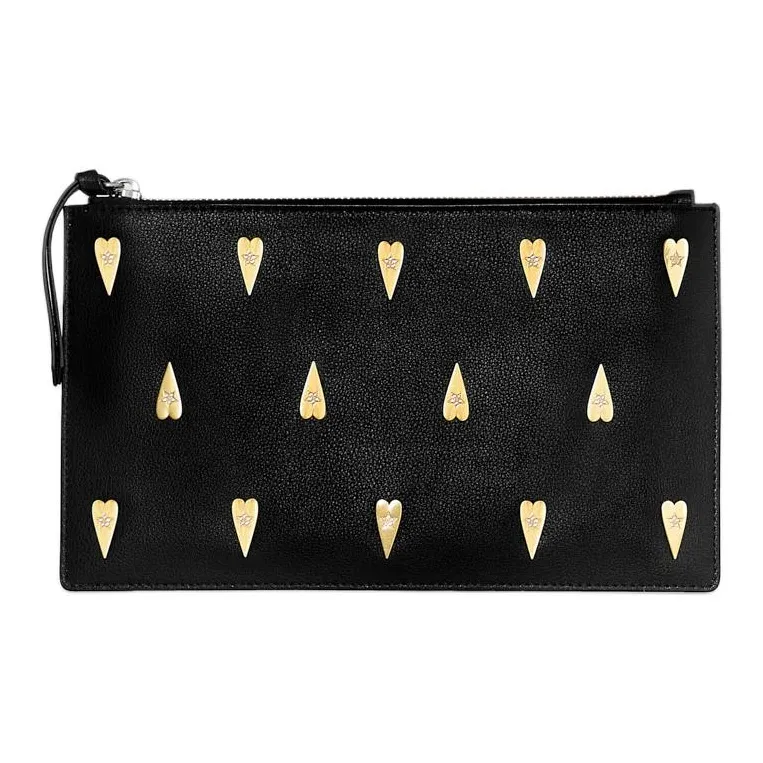 REBECCA MINKOFF Leather Clutch Large Size Women's Black-0