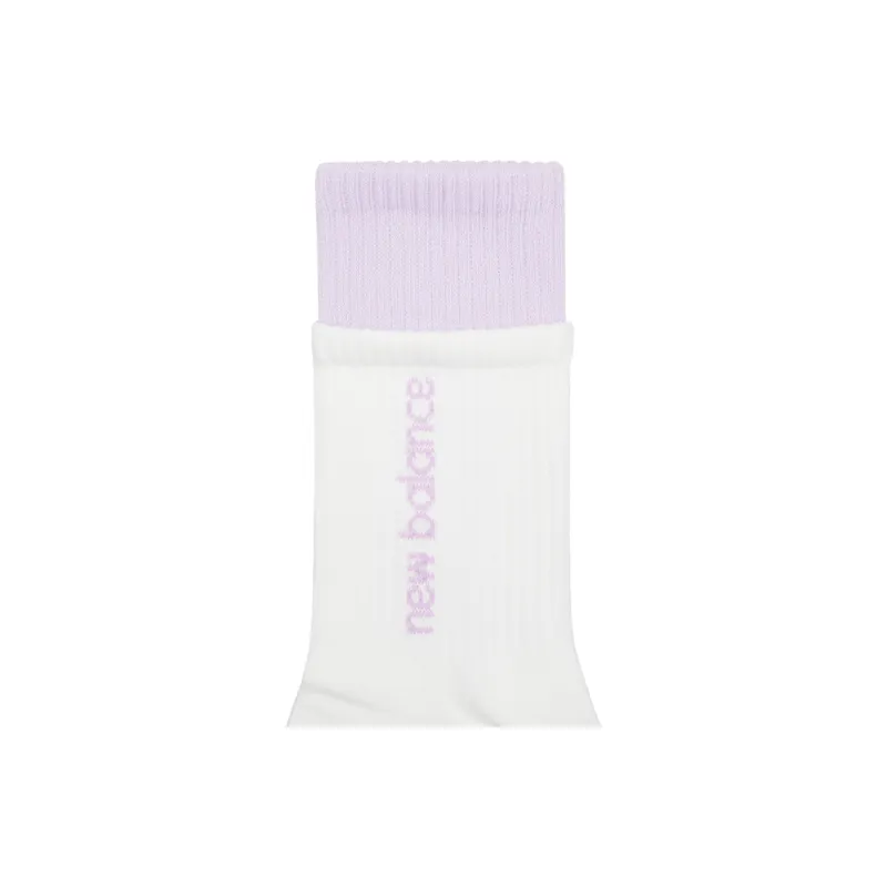 New Balance Knee-High Socks Women's 1 Pack White/Purple-2