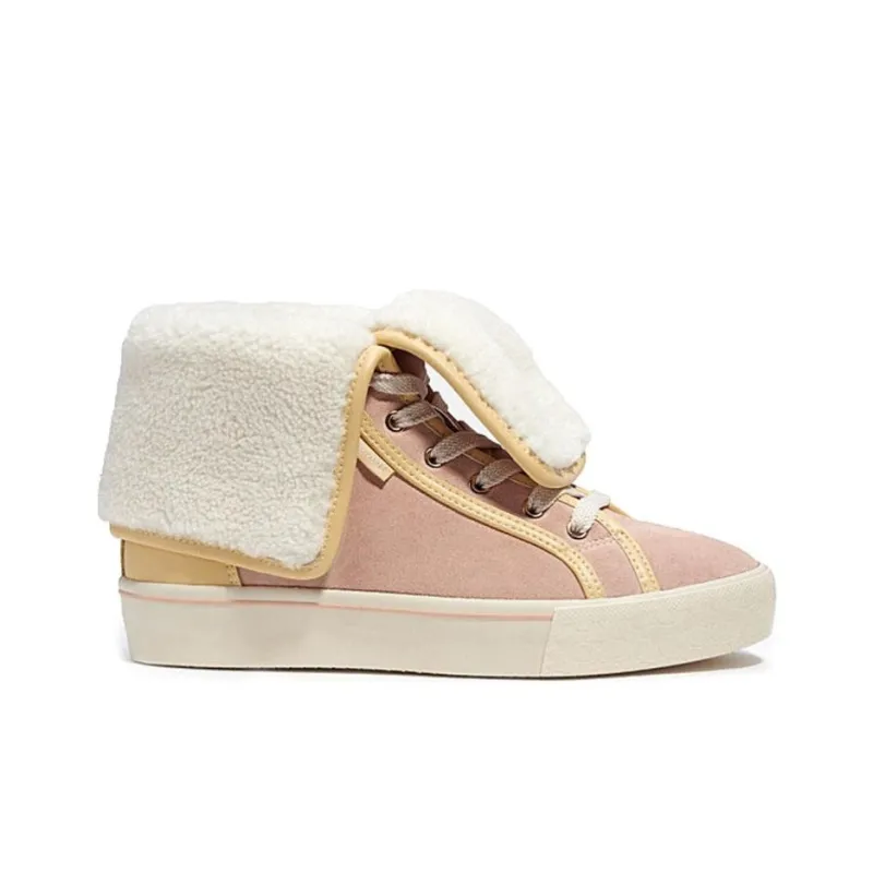 COACH High Top Stylish Skateboarding Shoes Women's Pink-1