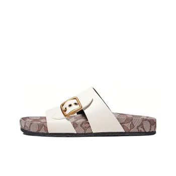 COACH Addison Slide Slippers Women's White