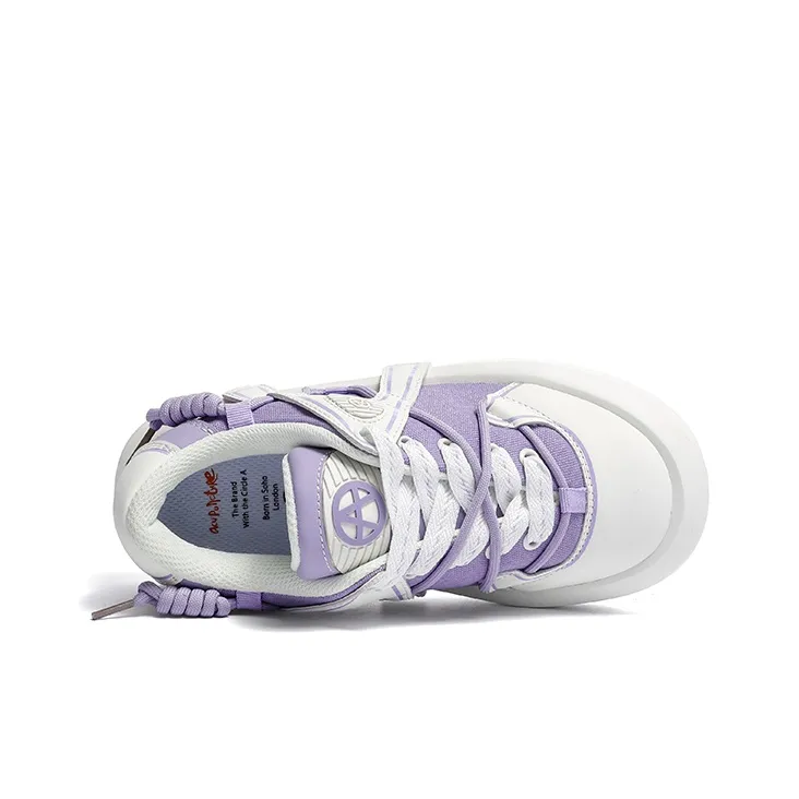 Acupuncture Low Top Skateboard Shoes Women's Taro Purple Box-5