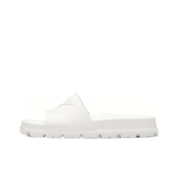 PRADA Rubber Slides White Women's