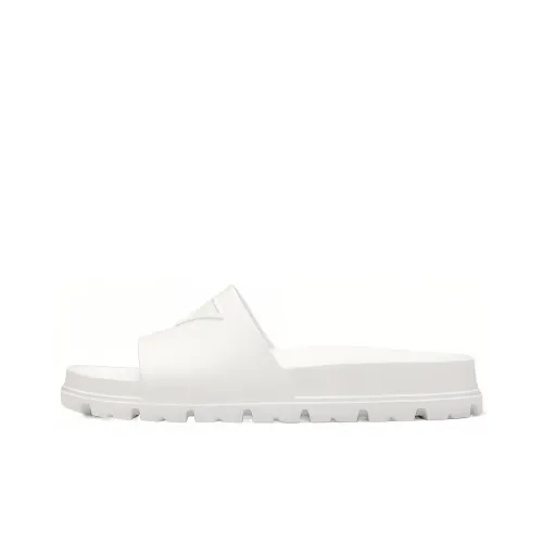 PRADA Rubber Slides White Women's