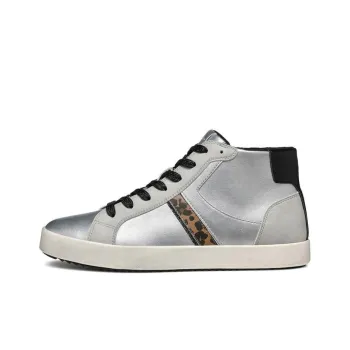 GEOX High Top Skateboard Shoes Women's Silver