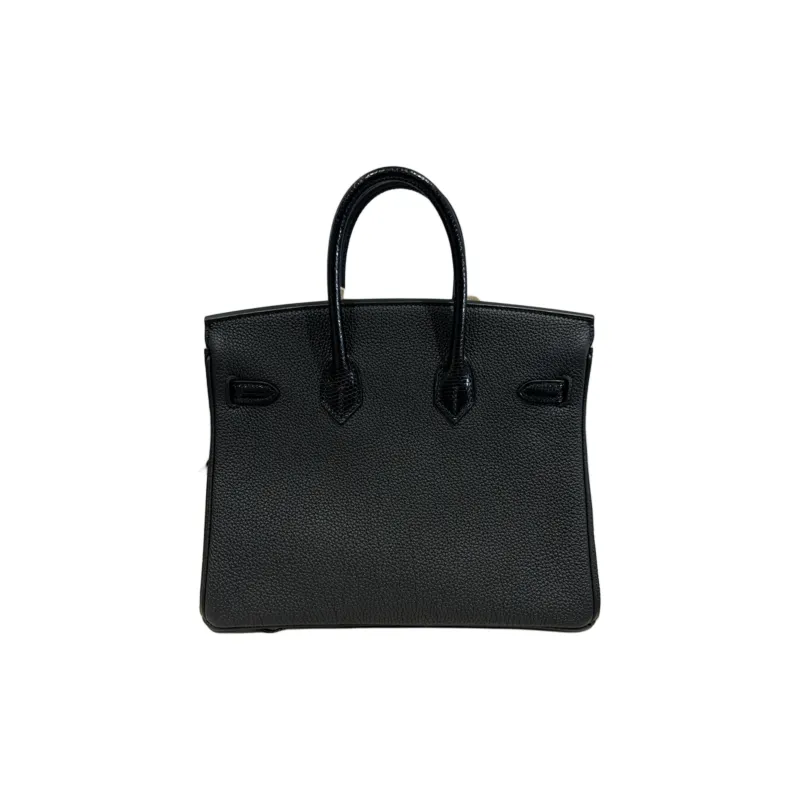 HERMES Birkin Touch Lizard Skin Birkin Bag Handbag Regular Women's 89 Nior Black-2