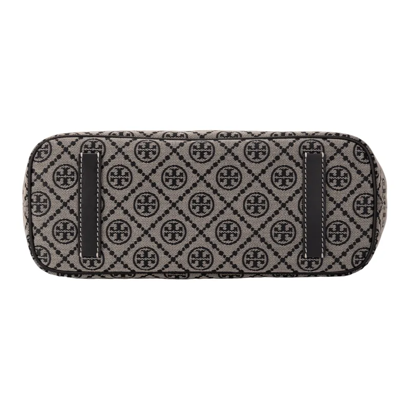 TORY BURCH T Monogram Fabric Tote Bag Shopping Bag Handbag Shoulder Bags Women's Marine Blue-6