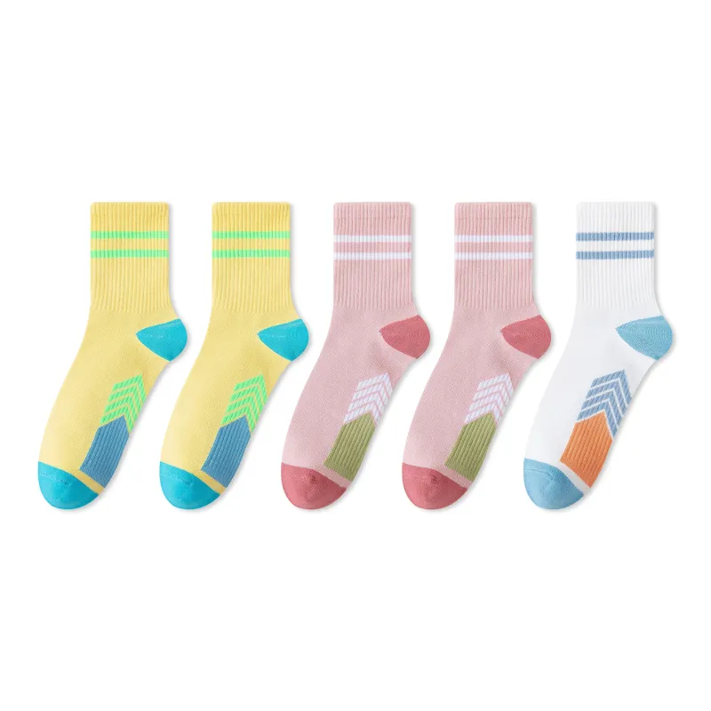 Caramella Mid Calf Socks Women's Combo Set-4