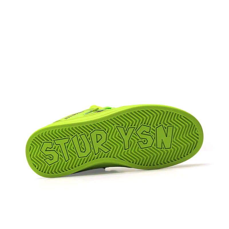 STUR YSN Wear resistant And Lightweight Low Top Skateboard Shoes Unisex Neon Green-7
