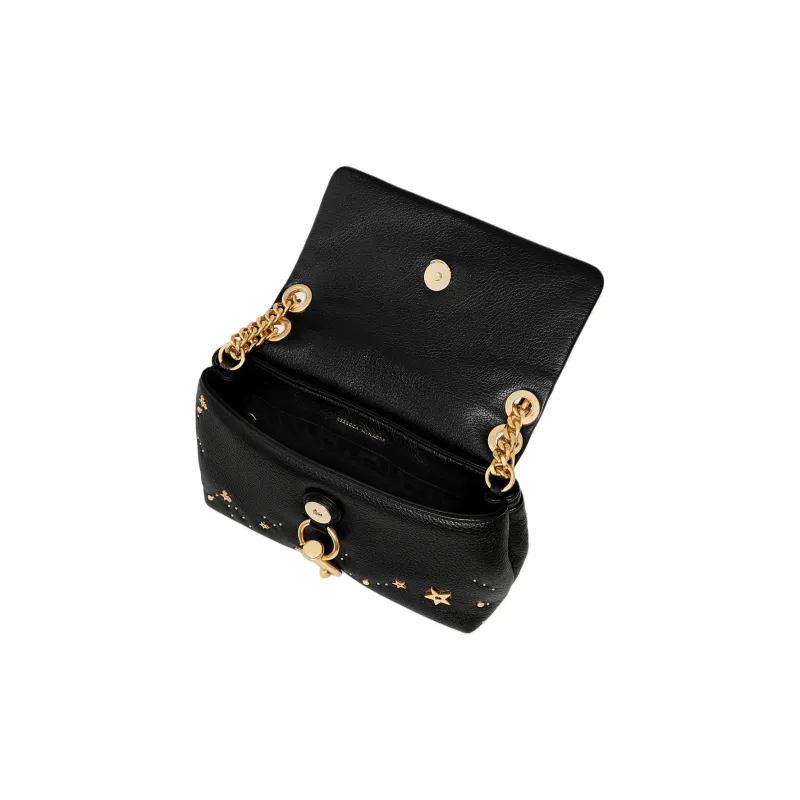 REBECCA MINKOFF Edie Genuine Leather Shoulder Bag Crossbody Bag Women's Black-2