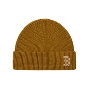 MLB Nylon Wool Beanies Unisex Beige Yellow