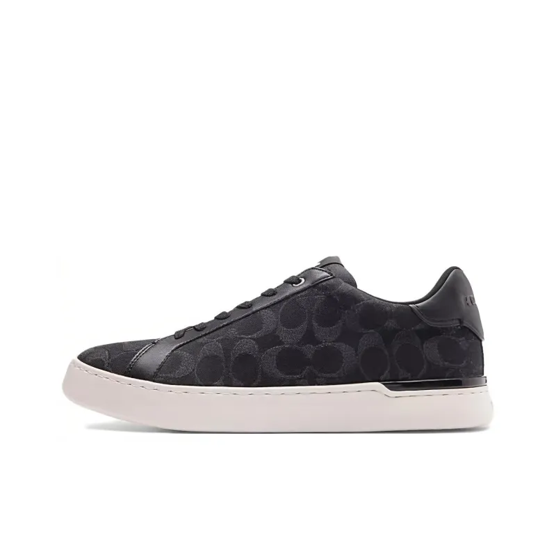 COACH Clip Low Top Skateboard Shoes Men's Black-0