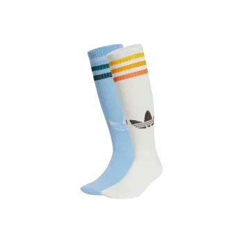 Adidas Originals Knee High Socks Unisex 2 Pack Sky/Gray White