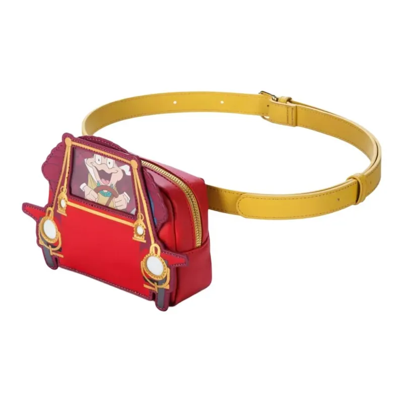 Disney Polyurethane One Shoulder Crossbody Fanny Pack Backpack Mini Women's Red Yellow-6