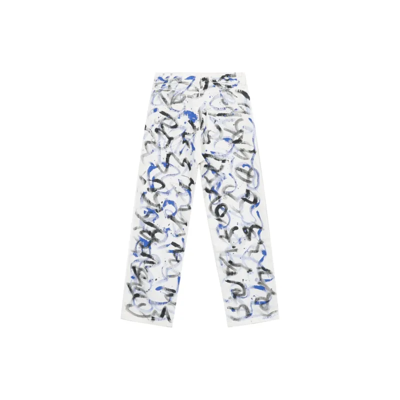 Voguo Relay Jeans Unisex Graffiti Blue-1