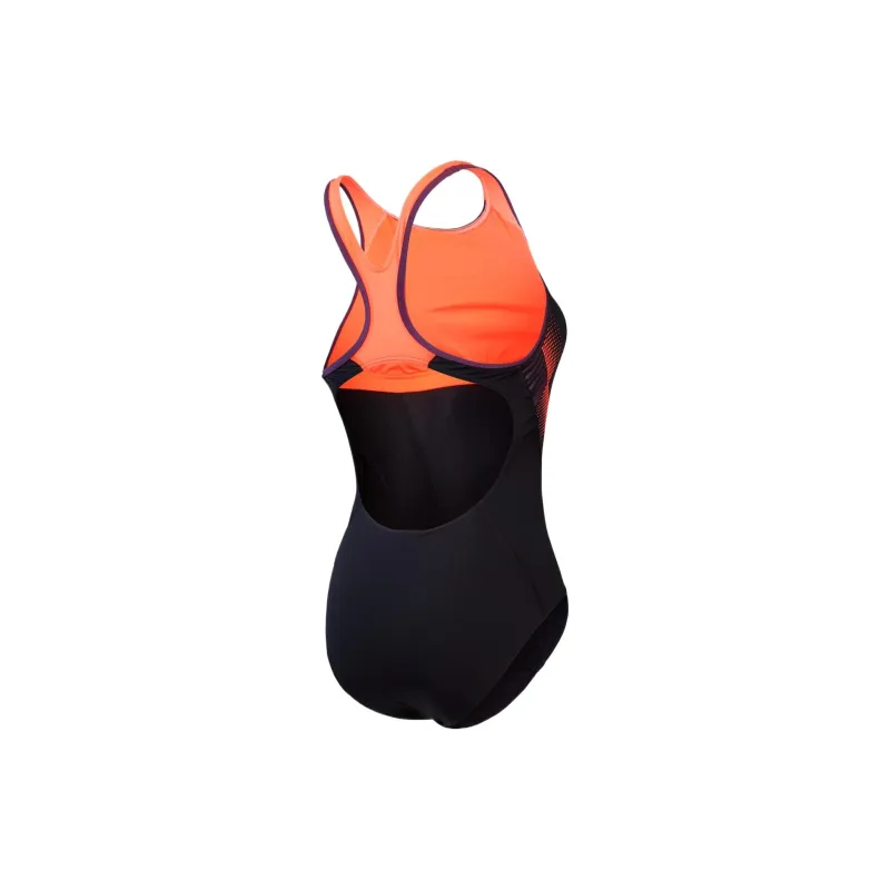 Speedo Placement Laneback Swimsuit One-piece Swimsuit Women's Black-1