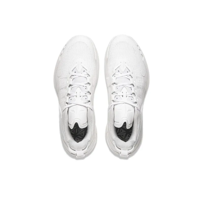 LiNing JB2 Cushioned Anti Slip Wear Resistant Breathable Lightweight Low Top Basketball Shoes Unisex White-2