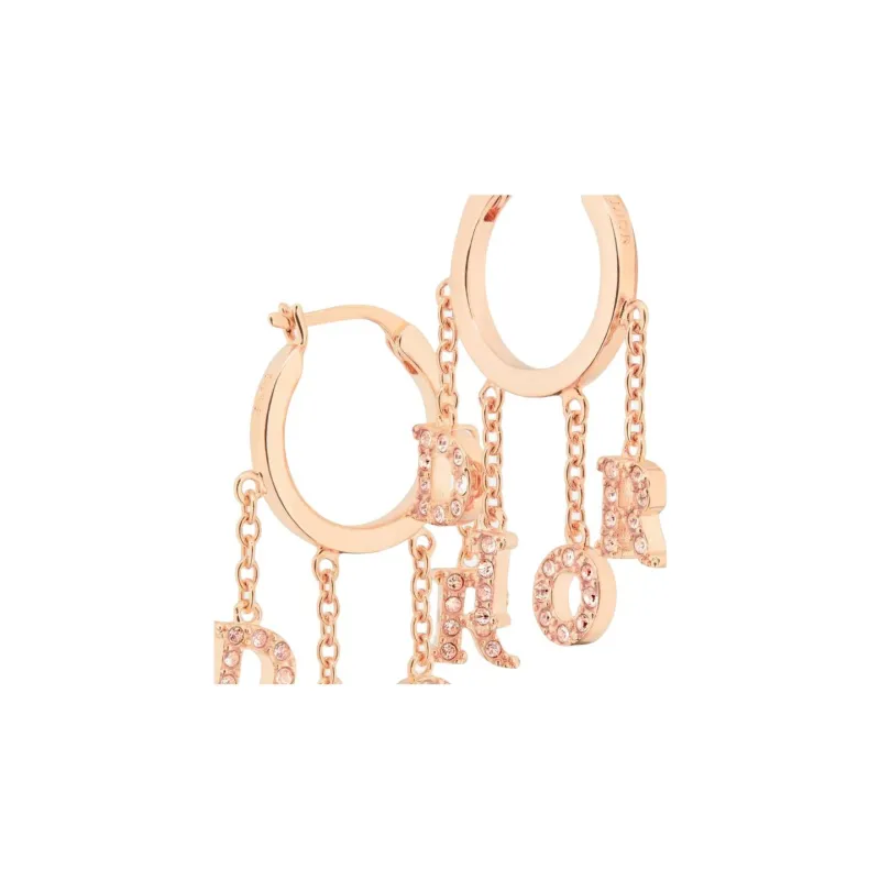 DIOR Metal Earrings Women's Rose Gold-2