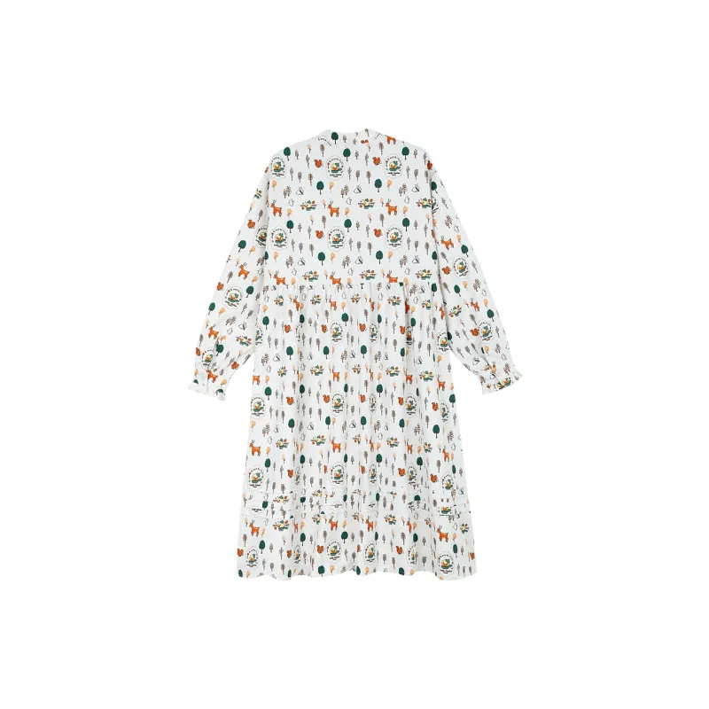 B.Duck Long Sleeved Dress Women's Ecru-1