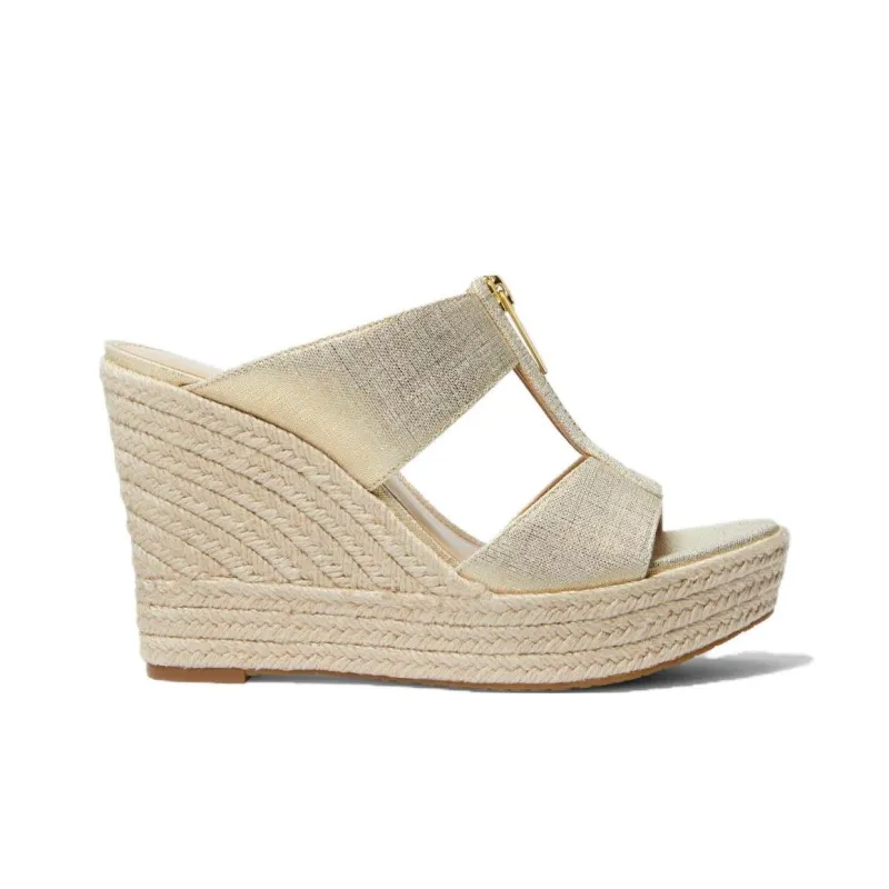 MICHAEL KORS Abrasion Resistant Slide Slippers Women's Gold-1