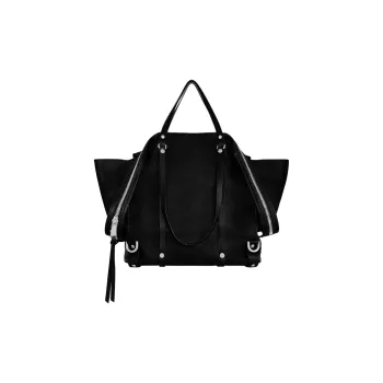 REBECCA MINKOFF Genuine Leather Tote Bag Shopping Bag Shoulder Bag Handbag Women's Black
