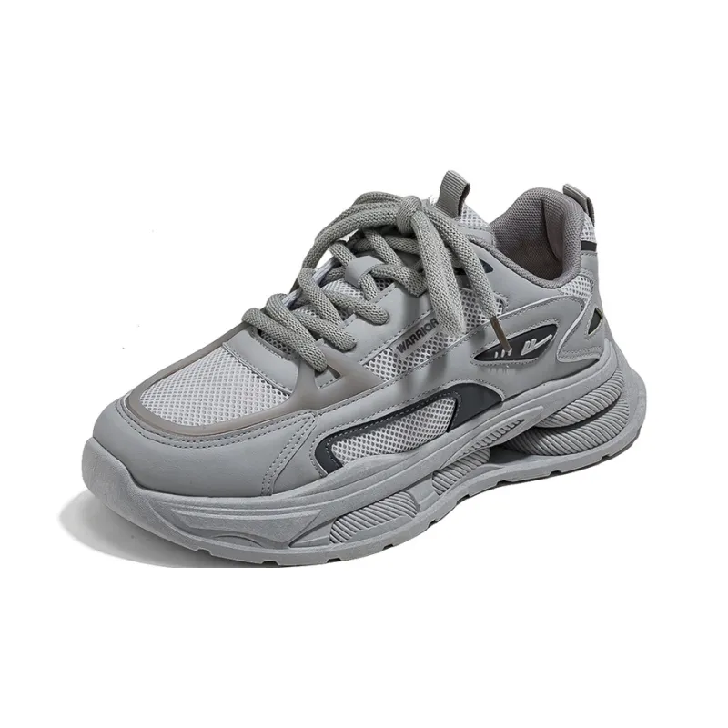 Warrior Low Top Chunky Sneakers Men's Gray Black-2