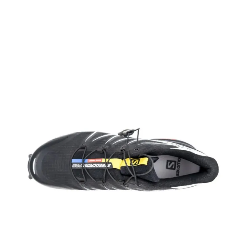 SALOMON SPEEDCROSS PRO Abrasion Resistant Low Top Trail Running Shoes Men Black White-2