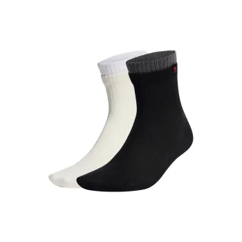 Adidas Mid Calf Socks Unisex 2 Pack Ivory/Black