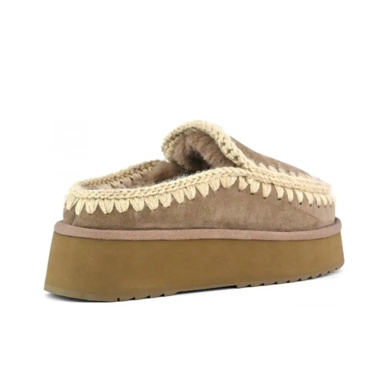 MOU Closed Toe Slippers Women's Gray-3