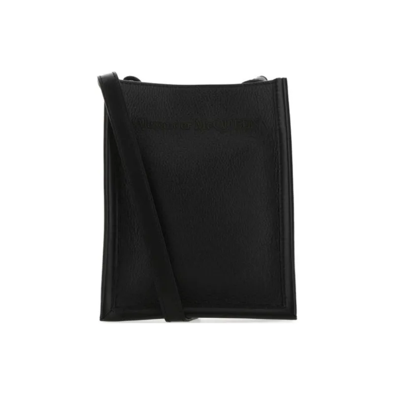 Alexander McQueen Calfskin One Shoulder Handbags Men's Black-1