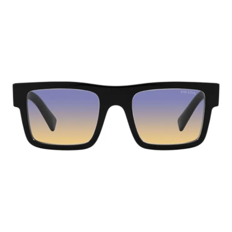 PRADA TR/Memory Plastic Rectangular Sunglasses Men's Black-1