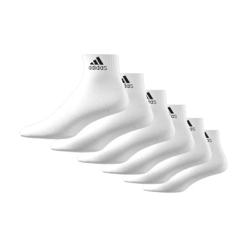 Adidas Mid Calf Socks Unisex 6 Pack White-1