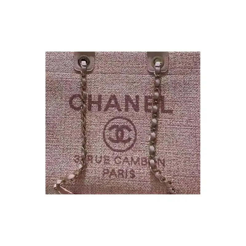 CHANEL Cotton Tote Bag, Shopping Bag, Portable Crossbody Bag, Shoulder Bag Women's Light Pink-1