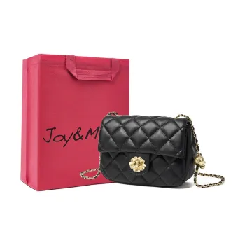 Joy&Mario Cow Leather Fashionable Lightweight Minimalist Style Practical Commute Regular Women's Classic Black/Ecru