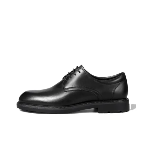 GOLDLION Dress Shoes Men Low-Top Black