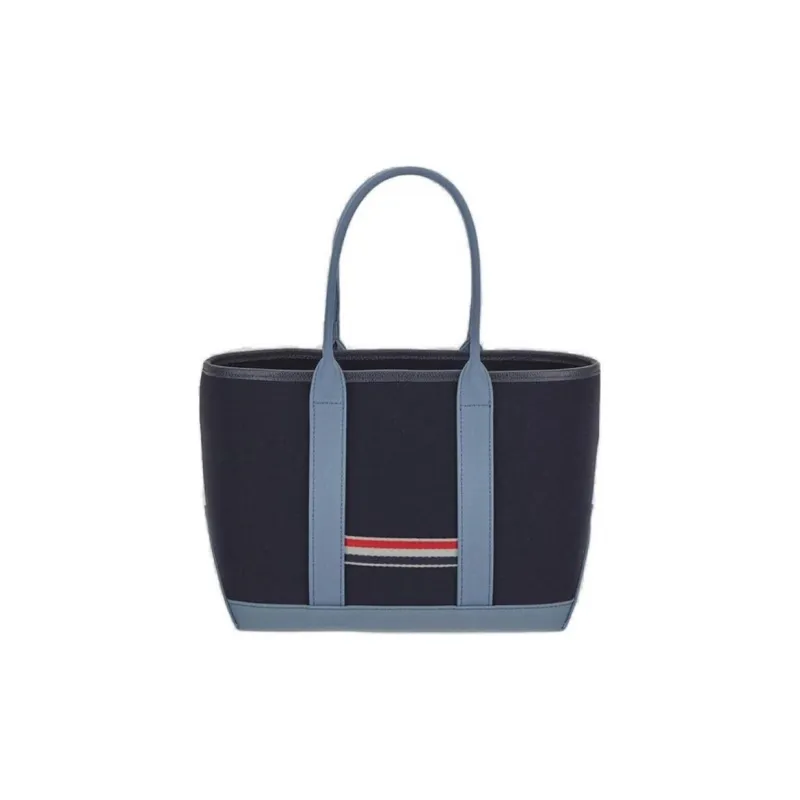 THOM BROWNE Stripe Detailed Tote Bag-3