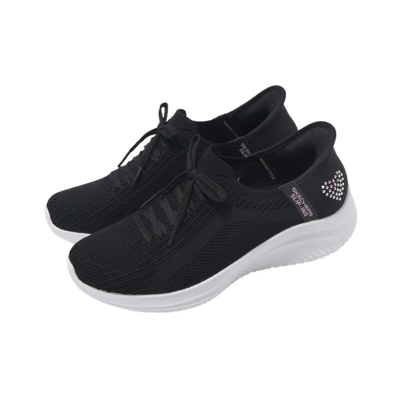 Skechers Ultra Flex 3.0 Heart Me Slip-Ins Cushioning Breathable Low-Top Casual Shoes Women's Black-2