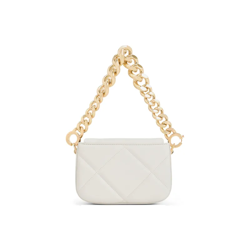 CHARLES&KEITH Polyurethane Synthetic Leather With Embossed Leather Crossbody Bag Regular Women's White-0