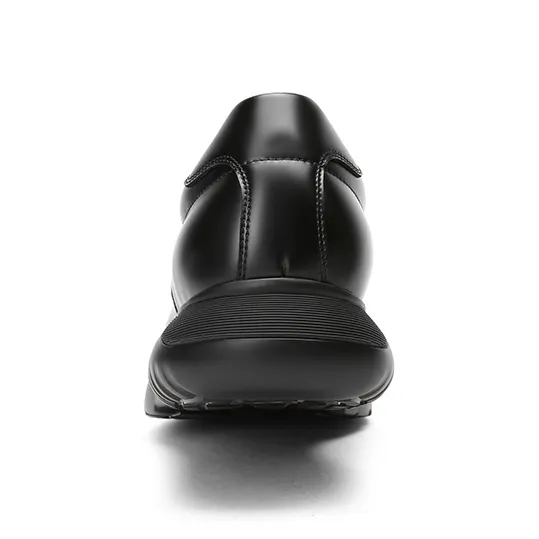 CROWN Men's Casual Shoes Men Low Top Black-3