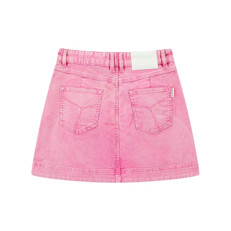 PEACEBIRD Denim Short Skirts Women's Pink-1