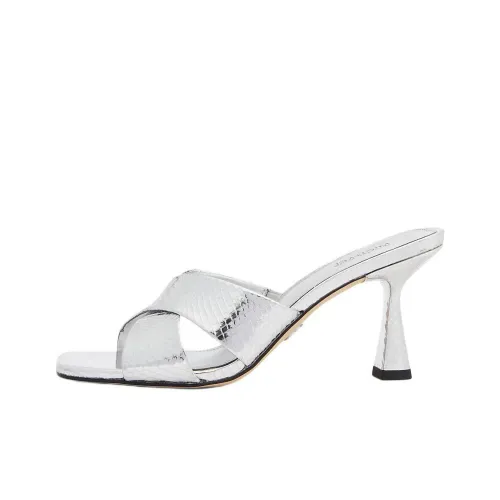 MICHAEL KORS Clara Slide Slippers 8.9cm Women's Silver