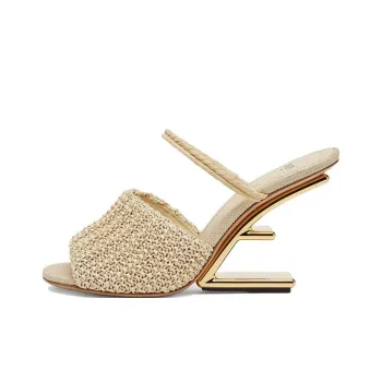 FENDI First 95mm Raffia Sandals