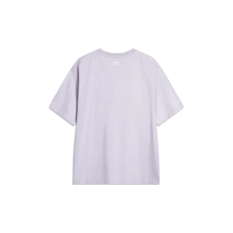 LiNing Sports Life Collection T Shirt Women's Sea Salt Purple-1