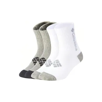 Columbia Mid Calf Socks Men's Gray+White