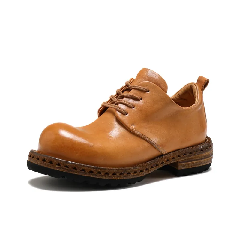 IGESHI Men's Casual Shoes Men Low Top Yellow-7
