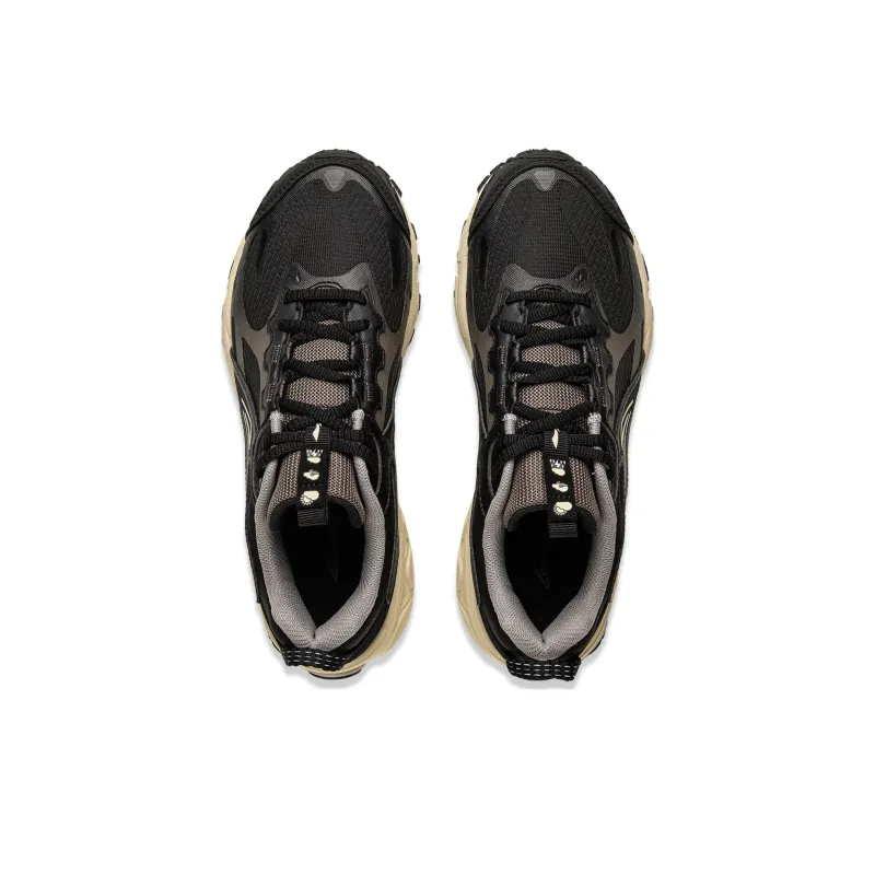 LiNing Fuyao 2.0 Trail Anti Slip Wear Resistant Low Top Casual Running Shoes Women's Black Gray-3