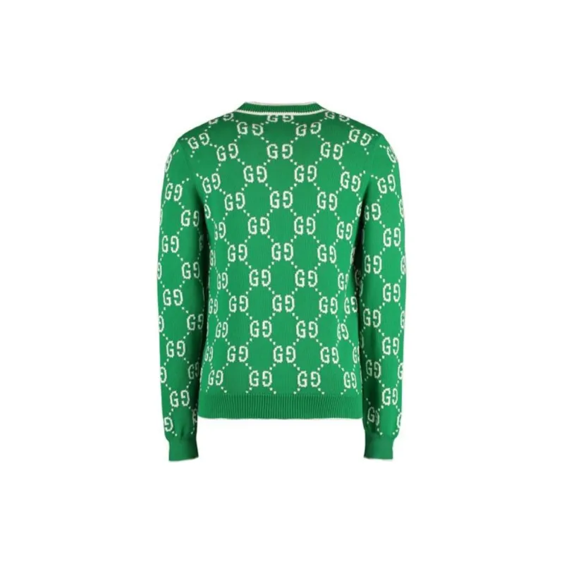 GUCCI GG Intarsia-knit Cotton Cardigan-1