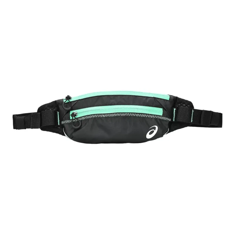 Asics Polyester Fanny Pack Regular Unisex Black & New Leaf Green-0